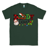 Sports Green Daddy Claus Santa Christmas lights and holly Classic Tee - NancyCooperArtShop