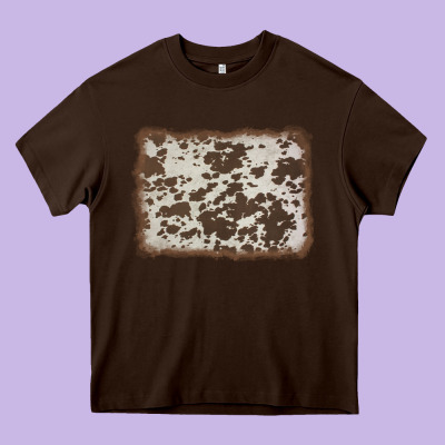 Cowhide Background Heavy Core Tee Designed By Adodesignshop