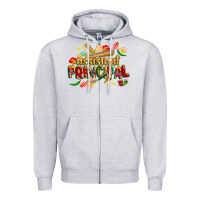Heather Grey cinco de mayo assistant principal Zipper Hoodie - CowGirlArtShop