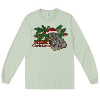 Matcha merry christmas french bulldog Long Sleeve Tee - RanaPortraitStore