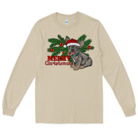 Mushroom merry christmas french bulldog Long Sleeve Tee - RanaPortraitStore
