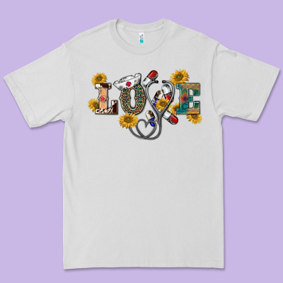 Western Love Nurse Premium Tee Designed By Barkaloodesign