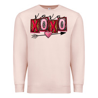 Pale Pink Xoxo love Valentine's Day Premium Sweatshirt - FaDigitalArtStudio