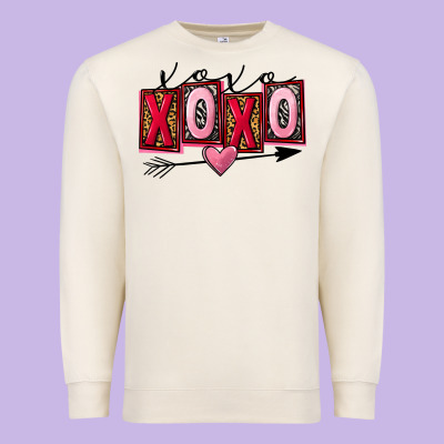 Xoxo Love Valentine's Day Premium Sweatshirt Designed By Fadigitalartstudio