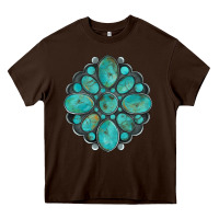 Chocolate Brown turquoise gemstone Heavy Core Tee - Artiststas