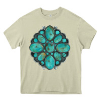 Mossy turquoise gemstone Heavy Core Tee - Artiststas
