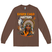 Chestnut every child matters child and wolf Long Sleeve Tee - BarkalooDesign