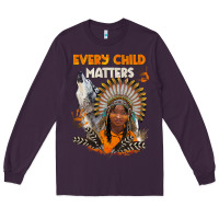 Plum every child matters child and wolf Long Sleeve Tee - BarkalooDesign