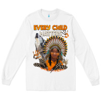 White every child matters child and wolf Long Sleeve Tee - BarkalooDesign