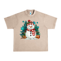 French Oak christmas snowman Urban Heavy Tee - MaliasSmallBusiness