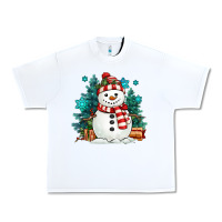 White christmas snowman Urban Heavy Tee - MaliasSmallBusiness