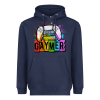 Navy gaymer lgbtq gaming Heavyweight Hoodie - OliviaCreatesArt