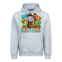 Heather Grey Hop Into Easter Bunny Western Urban Hoodie - CowhideDigitalArt