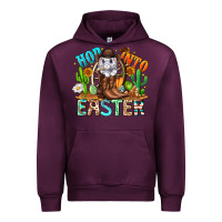 Mauve Wine Hop Into Easter Bunny Western Urban Hoodie - CowhideDigitalArt