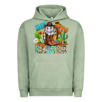 Pigment Oil Green Hop Into Easter Bunny Western Urban Hoodie - CowhideDigitalArt