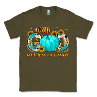 Army Green with god all things are possible  copy Classic Tee - MaliasSmallBusiness