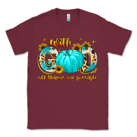 Burgundy with god all things are possible  copy Classic Tee - MaliasSmallBusiness