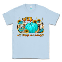Dusty Blue with god all things are possible  copy Classic Tee - MaliasSmallBusiness