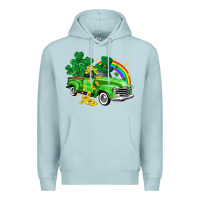 Blue Mist western truck St. Patrick's Day Premium Hoodie - HowdyJamesFarm