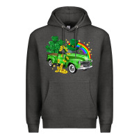 Charcoal Heather western truck St. Patrick's Day Premium Hoodie - HowdyJamesFarm