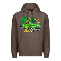 Coffee western truck St. Patrick's Day Premium Hoodie - HowdyJamesFarm