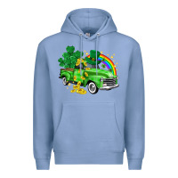 Colony Blue western truck St. Patrick's Day Premium Hoodie - HowdyJamesFarm