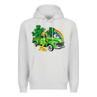 Dove Grey western truck St. Patrick's Day Premium Hoodie - HowdyJamesFarm