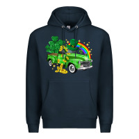 Navy western truck St. Patrick's Day Premium Hoodie - HowdyJamesFarm
