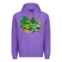 Purple western truck St. Patrick's Day Premium Hoodie - HowdyJamesFarm