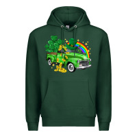 Sports Green western truck St. Patrick's Day Premium Hoodie - HowdyJamesFarm
