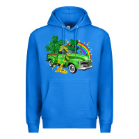 True Royal western truck St. Patrick's Day Premium Hoodie - HowdyJamesFarm