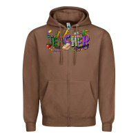 Chestnut teacher mardi gras Zipper Hoodie - CowGirlArtShop