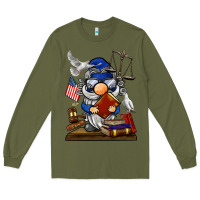 Army Green judge  gnome Long Sleeve Tee - BarkalooDesign