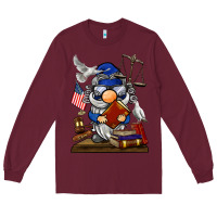 Burgundy judge  gnome Long Sleeve Tee - BarkalooDesign