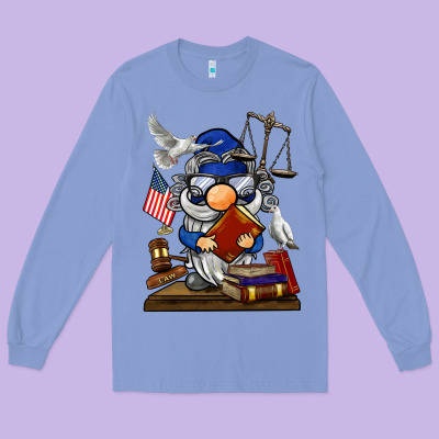 Judge  Gnome Long Sleeve Tee Designed By Barkaloodesign