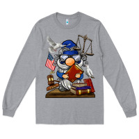 Heather Grey judge  gnome Long Sleeve Tee - BarkalooDesign