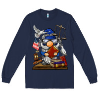 Navy judge  gnome Long Sleeve Tee - BarkalooDesign