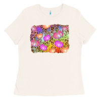 Bone colourful pumpkin background Ladies Tee - AdoDesignShop