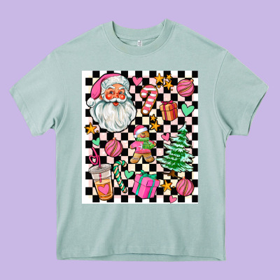 Pink Christmas Elementary Heavy Core Tee Designed By Adodesignshop