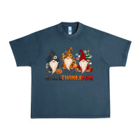 Midnight Navy Happy Hallothanksmas Urban Heavy Tee - MaliasSmallBusiness