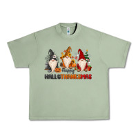 Oil Green Happy Hallothanksmas Urban Heavy Tee - MaliasSmallBusiness