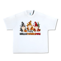 White Happy Hallothanksmas Urban Heavy Tee - MaliasSmallBusiness