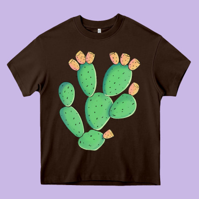 Texas Prickly Pear Cactus Heavy Core Tee Designed By Artiststas