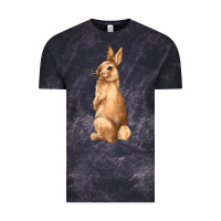 Cloud Black Bunny Vintage Tee - NancyCooperArtShop