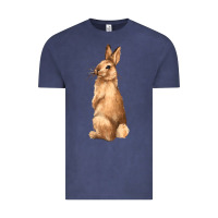 Vintage Denim Bunny Vintage Tee - NancyCooperArtShop