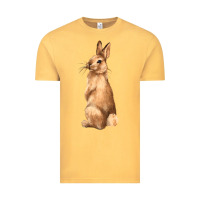 Vintage Mustard Bunny Vintage Tee - NancyCooperArtShop