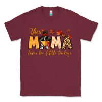 Burgundy this mama loves her little turkeys Classic Tee - MaliasSmallBusiness