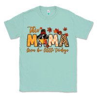 Seafoam this mama loves her little turkeys Classic Tee - MaliasSmallBusiness