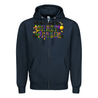 Navy we dont hide the crazy we parade it Zipper Hoodie - CowGirlArtShop