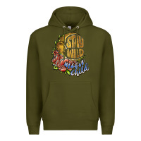 Army Green stay wild moon child Premium Hoodie - JahusDesignShop